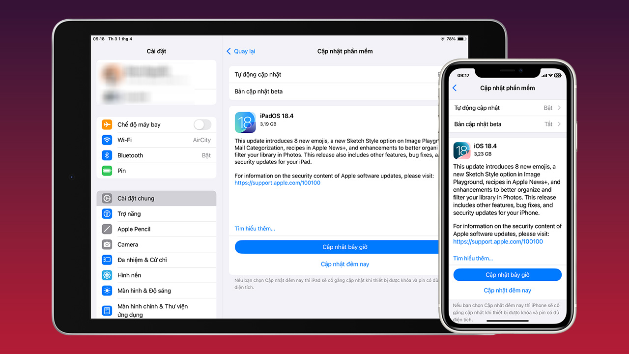 C&aacute;ch Cập Nhật iOS 18.4