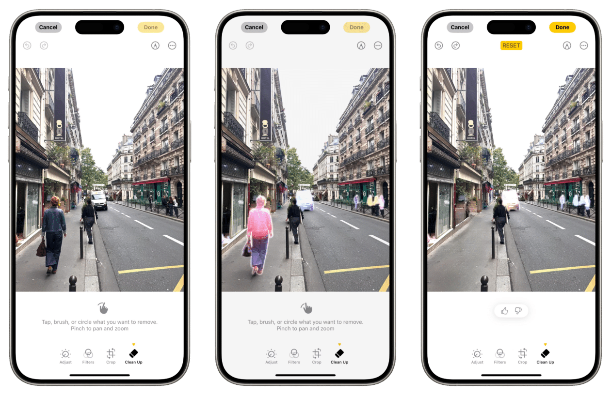 Clean Up trong Photos ios 18.1 Clean Up trong Photos ios 18.1