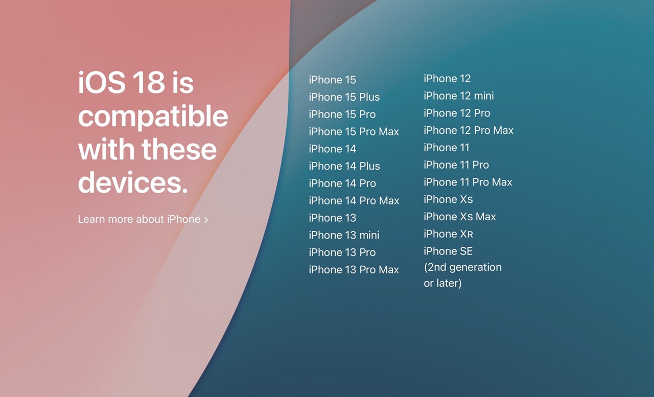 Danh sách iPhone cập nhật lên được iOS 18.1 Danh sách iPhone cập nhật lên được iOS 18.1