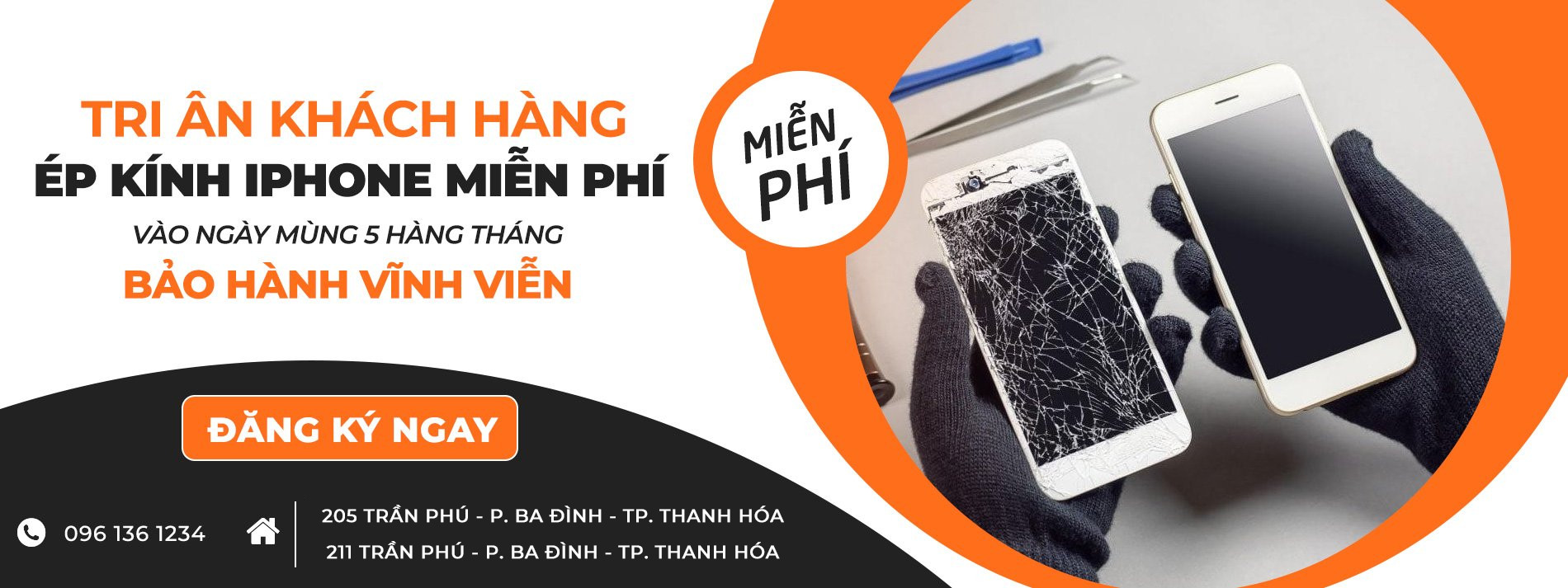 ÉP KÍNH IPHONE MIỄN PHÍ