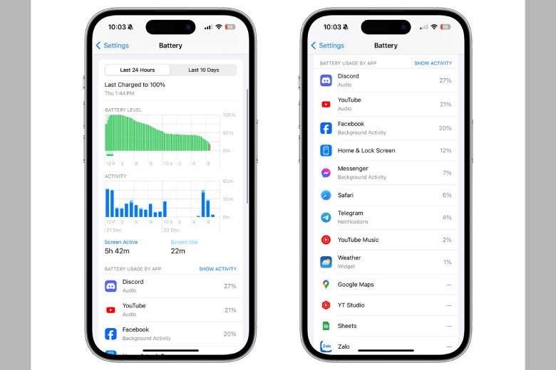 n&acirc;ng cấp về pin theo đ&uacute;ng m&ocirc; tả của Apple trong iOS 17.2.1